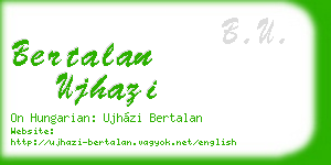 bertalan ujhazi business card