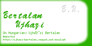 bertalan ujhazi business card